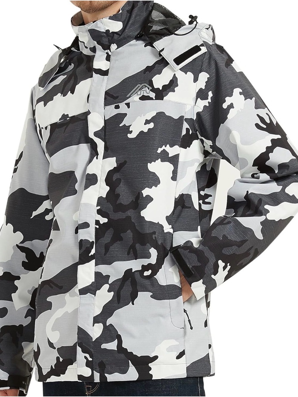 Black & White Camo Jacket - Size M